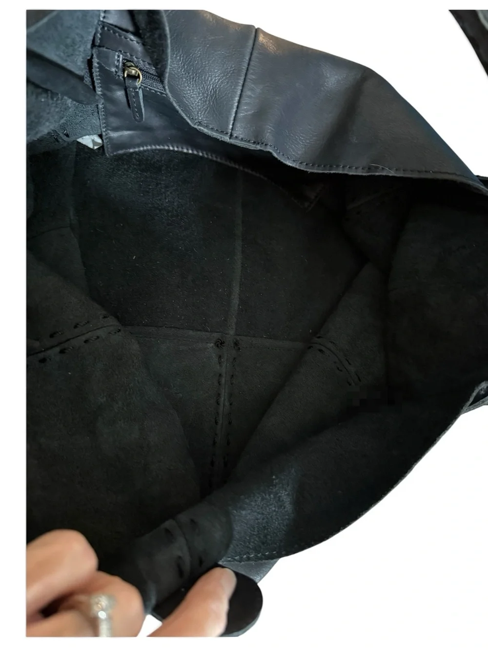 Los Feliz Large Leather Tote by The Sak in Black